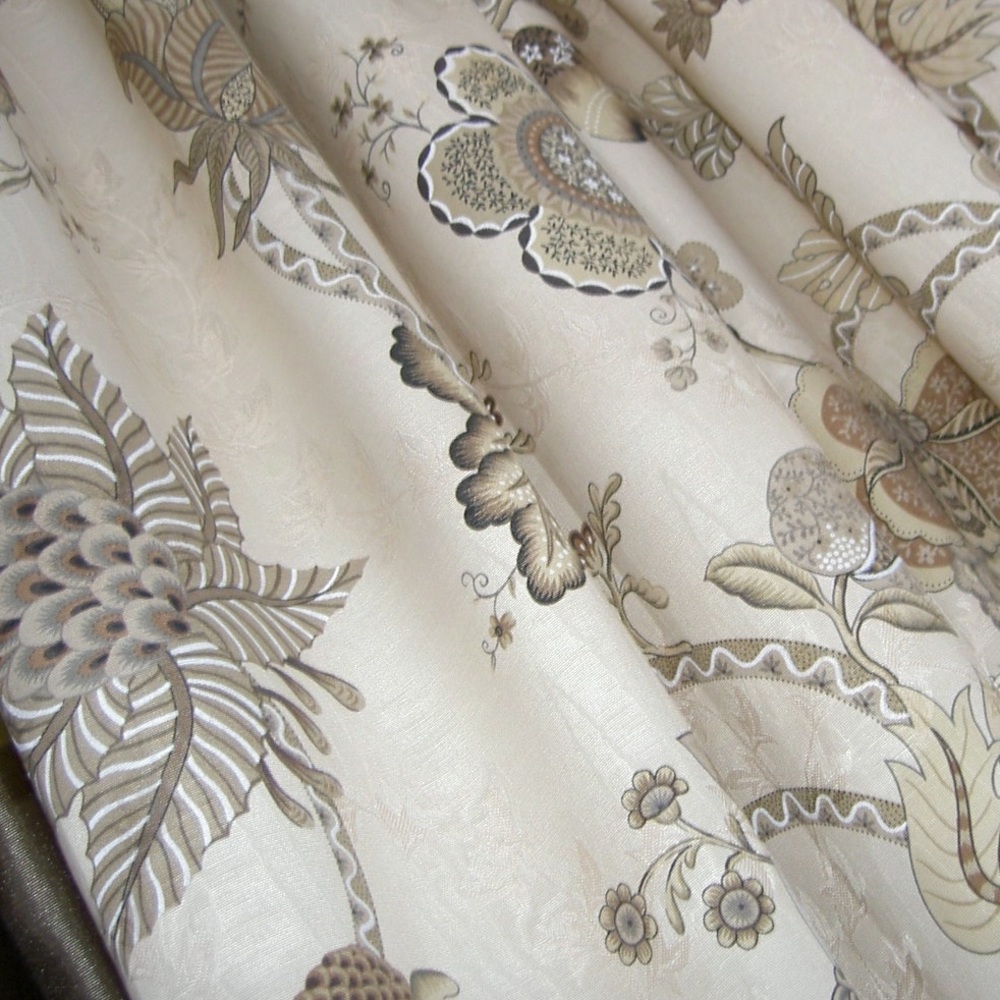 Edgar Jaipur Mushroom Floral Fabric